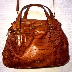 Ralph Lauren Brown Leather Satchel Bag